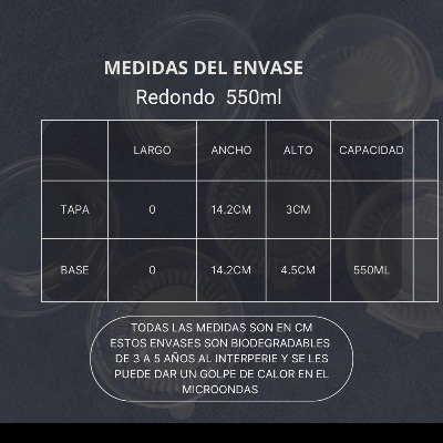 Envase Circular 550ml